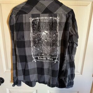 The Pretty Cult Eclectic Witch Black and Gray Flannel
